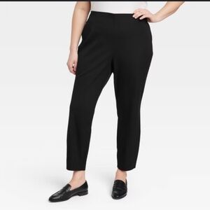 NWT Women A New Day Black High Rise Slim Fit Side-Zip Stretch Waist Pant Size 17